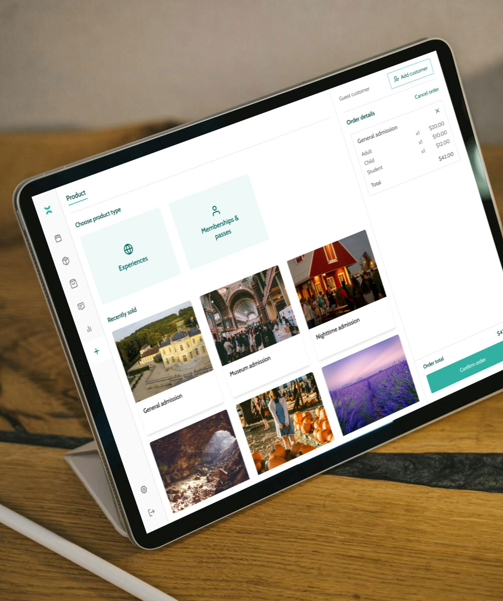 The online dashboard on Beyonk's attraction ticketing software and EPOS